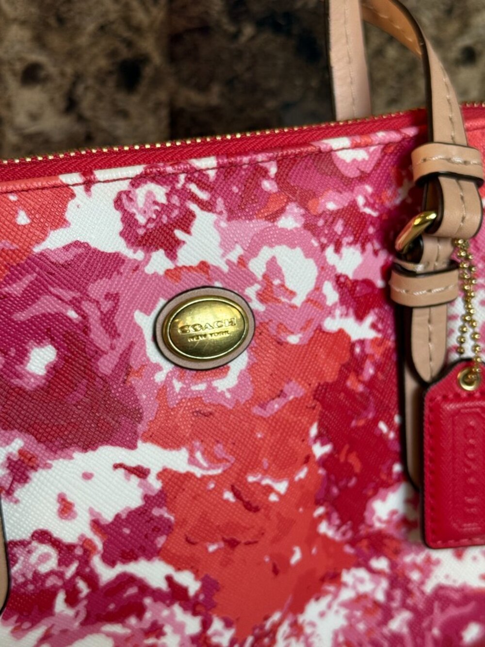 Peyton Mini Leather Bennett Floral Print Satchel & Matching Wristlet - Picture 5 of 11